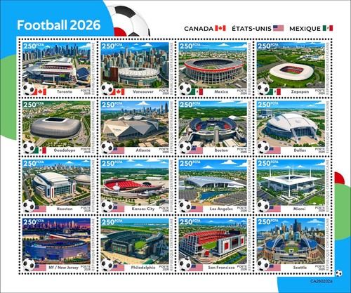 Francobolli calcio 2026 stati - calcio,